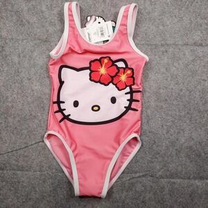 Hello Kitty Pink One Piece Swimsuit Mad Engine Kids Sanrio‎ S / #26582